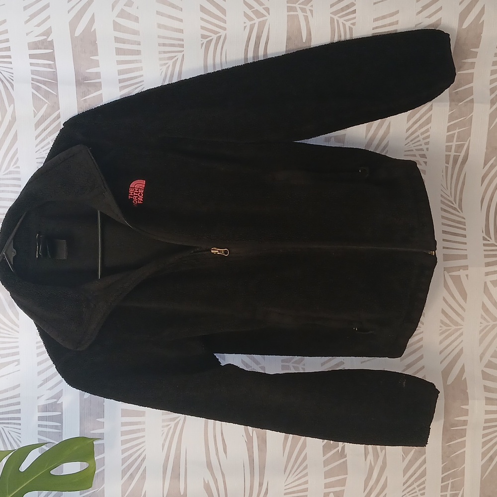 North Face Zip Front Jacket Breat Cancer Awareness w/Pink Ribbon on Sleeve